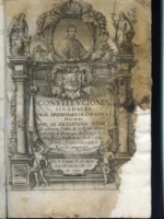 CONSTITUCIONES SINODALES DEL ARÇOBISPADO DE ZARAGOÇA, 20 DE OCTUBRE DE 1697