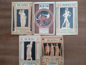 lote 5 obras PLAUTO, comedias, PSEUDOLO LOS TRES NUMOS , LOS MENECMOS, LOS CAUTIVOS LOS RAQUIS, ANFITRION, ERIDICO cubiertas de ARTURO BALLESTER y MELLADO