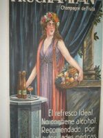CARTEL original FRUCHAMPAÑ Champagne de fruta sin impresor 28x 42 cm.