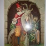 CARTEL CROMOLITOGRAFIA ALEMANA de finales XIX CERVEZA SIN MARCA