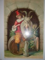 CARTEL CROMOLITOGRAFIA ALEMANA de finales XIX CERVEZA SIN MARCA