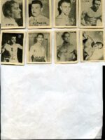 8 cromos BOXEADORES ESPAÑOLES, años 40 SIN PUBLICIDAD NI EDITOR