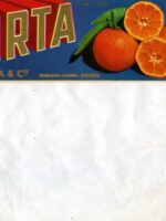 ETIQUETA DE NARANJAS M. PORTA & Co (GANDIA, VALENCIA)