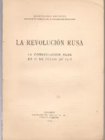 LA REVOLUCION RUSA LA CONSTITUCION DE 10 DE JULIO DE 1918
