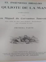 EL INGENIOSO HIDALGO DON QUIOTE DE LA MANCHA, parte primera y segunda, en un volumen BUEN ESTADO