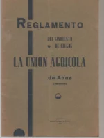 REGLAMENTO DEL SINDICATO DE RIEGOS LA UNION AGRICOLA DE ANNA