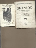 GRANERO, SU VIDA, SU ARTE, SU MUERTE fot en el texto de CAMPUA, SERRANO, ALFONSO, BARBERA + postal onomastica muerte Granero 7 mayo 1922