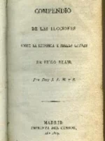 COMPENDIO DE LAS LECCIONES SOBRE LA RETORICA Y BELLAS ARTES DE HUGO BLAIR