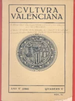 CULTURA VALENCIANA, any V, quadern V, 1930