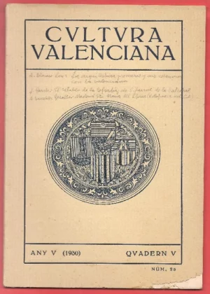 CULTURA VALENCIANA, any V, quadern V, 1930
