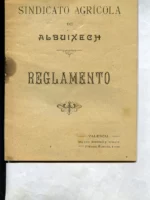 SINDICATO AGRICOLA DE ALBUIXECH. REGLAMENTO