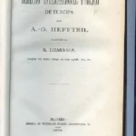DERECHO INTERNACIONAL PUBLICO DE EUROPA. Trad G.LIZARRAGA