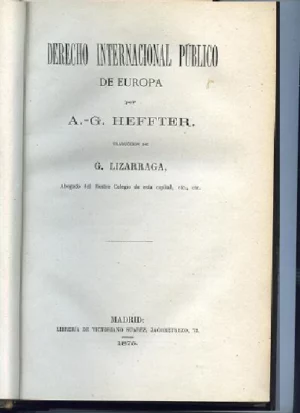 DERECHO INTERNACIONAL PUBLICO DE EUROPA. Trad G.LIZARRAGA