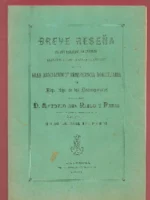 BREVE RESEÑA DE LOS TRABAJOS DE CARIDAD LLEVADOS A CABO DURANTE EL AÑO 1900 POR LA GRAN ASOCIACION DE BENEFICENCIA DOMICILIARIA DE Nª Sª DE LOS DESAMPARADOS