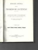asociación española para el progreso de la ciencias,12º CONGRESO Barcelona mayo 1929, Tomo VIII. Sección VI. Ciencias Históricas, Filosóficas y Filológicas