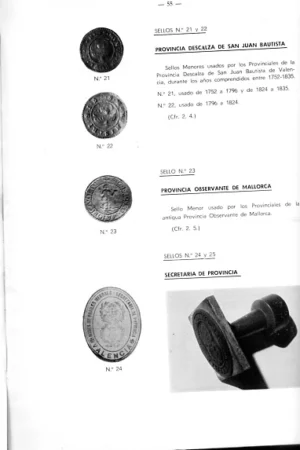 LOS SELLOS DE LAS PROVINCIAS FRANCISCANAS DE ARAGON, VALENCIA Y BALEARES