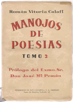 MANOJOS DE POESIAS.prol D. JOSE MARIA PEMAN