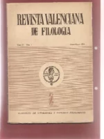 REVISTA VALENCIANA DE FILOLOGIA, TOMO IV, Nº 1