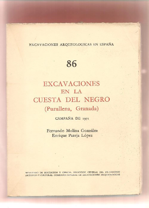 EXCAVACIONES EN LA CUESTA DEL NEGRO PURULLENA GRANADA