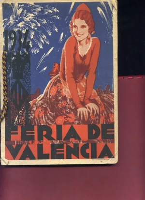 FERIA DE VALENCIA 1934 dibujo cubierta de DUBÓN