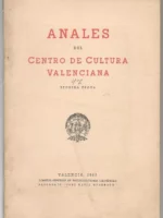 ANALES DEL CENTRO DE CULTURA VALENCIANA.2ª EPOCA, Nº 47.