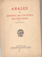 ANALES DEL CENTRO DE CULTURA VALENCIANA.2ª EPOCA, Nº 49