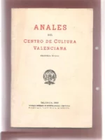 ANALES DEL CENTRO DE CULTURA VALENCIANA.2ª EPOCA, Nº 54