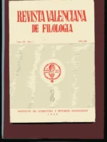 REVISTA VALENCIANA DE FILOLOGIA, TOMO VII, Nº 1,2,3,4 (Cañamo Vall d`Uixó) (textos arabes.. Valencia Al-Himyari) (Tirant lo Blanc) (Ausias March..)