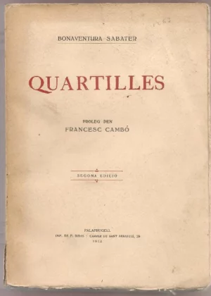 QUARTILLES proleg den FRANCESC CAMBÓ