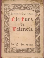 PUBLICACIONS D´ARGIU VALENCIÁ, Nº 2: ELS FURS DE VALENCIA
