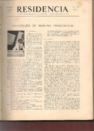 RESIDENCIA revista de la Residencia de Estudiantes, vol IV nº 1a 6, año 1933 completo, encuadernados sin cubiertas originales