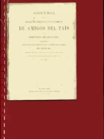 SESION PUBLICA DE LA REAL SOCIEDAD ECONOMICA DE AMIGOS DEL PAIS DE LA PROVINCIA DE GRANADA...DEL AÑO 1865