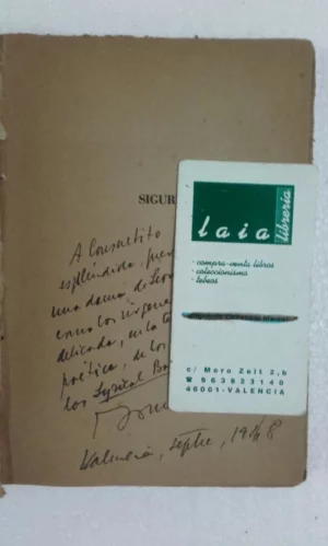 SIGURD EL HEROE (LEYENDA NORDICA). SEMBLANZA LIRICA POR VICENTE GAOS. DIBUJOS DE ZAMORANO.dedicatoria ISMAEL DIEGO PEREZ 1948