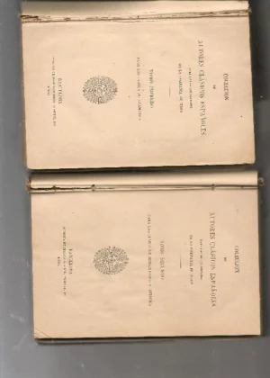COLECCIÓN AUTORES CLASICOS ESPAÑOLES PARA USO DE LOS COLEGIOS DE LA COMPAÑIA DE JESÚS. tomo 1º para las clases de gramatica, tomo 2º para humanidades y retórica