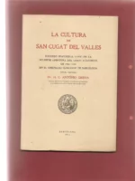 LA CULTURA DE SAN CUGAT DEL VALLES, DISCURSO..APERTURA CURSO 1943-44 SEMINARIO BARCELONA