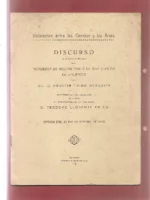 discurso leido para su ingreso en la academia de bellas artes de San carlos de VALENCIA por D.AGUSTIN TRIGO MEZQUITA contestación D. TEODORO LLORENTE FALCO 16 diciembre 1942