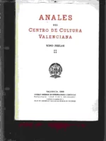 ANALES DEL CENTRO DE CULTURA VALENCIANA, TOMO JUBILAR II, Nº 51
