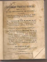 CURSO DE CIENCIAS FISICAS para uso de LOS ESTUDIANTES DE FILOSOFIA , redactado según el programa de 14 de Julio de 1840 para graduarse de Bachiller en Letras.