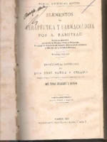 ELEMENTOS DE TERAPEUTICA Y FARMACOLOGÍA, dos tomos completo