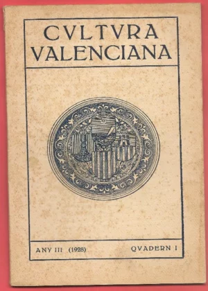 CULTURA VALENCIANA, any III, quadern I, 1928 dedicado a Luis Vives