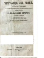 EL VISITADOR DEL POBRE. TRAD LUIS BORDAS .la pobreza como motivo de desarraigo social, estudios en Paris desde el XVIII hasta mediados del XIX