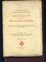 MANUAL DE NOVELLS ARDITS vulgarment apellat DIETARI DEL ANTICH CONSELL BARCELONÍ, VOL XIX que comprende parte del XXXV y el XXXVI del original del DIETARI, años 1671-1679