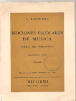 NOCIONES ESCOLARES DE MUSICA trad po F.PEDRELL ,LIBRO DEL DISCIPULO 2º AÑO