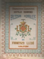 CATALOGO FABRICA DE MOSAICOS ESTILO ROMANO BALDOSAS HIDRÁULICAS DE FRANCISCO LLEDO DE VALENCIA , 26x 35 cm. Lleva 14 laminas 71 a 83 ,mancha humedad marginal sobretodo en esquina inferior izquierda de todas las láminas