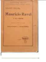 MAURICIO RAVEL Y SU OBRA.TRAD E.LOPEZ CHAVARRI