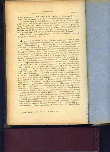 MONOGRAFIAS DE CATALUNYA, diccionari historich- geografich, prefaci JOSEPH COROLEU, letra B (de Badalona a Buyre) , TOMO II
