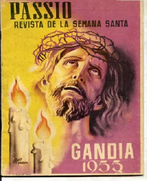 PASSIO, REVISTA DE LA SEMANA SANTA, GANDIA 1955