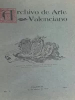 ARCHIVO DE ARTE VALENCIANO año II nº 1
