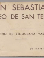 20 tarjetas postales en album. SAN SEBASTIAN: MUSEO DE SAN TELMO, seccion de etnografia vasca, serie 5ª
