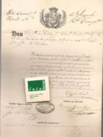 d. Cayetano Andia comandante Batallón de cazadores de Segorbe, 10 de marzo de 1857 concede a JOSE MATEU RUBIO el empleo de sargento de segunda clase y firmas